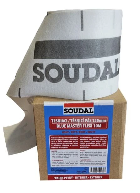 Tesniaci ps  BLUE MASTER FLEXI SOUDAL Hydroizolačn&yacute; syst&eacute;m: Tesniaci p&aacute;s BLUE MASTER FLEXI